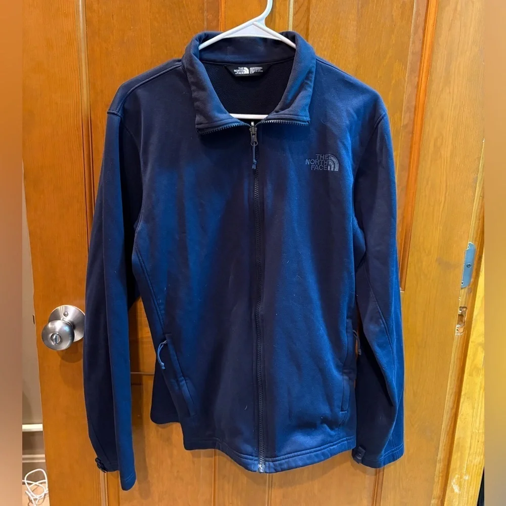 The North Face Men’s Blue Fleece Lined Zip Up Jacket Size Small (Flaws)